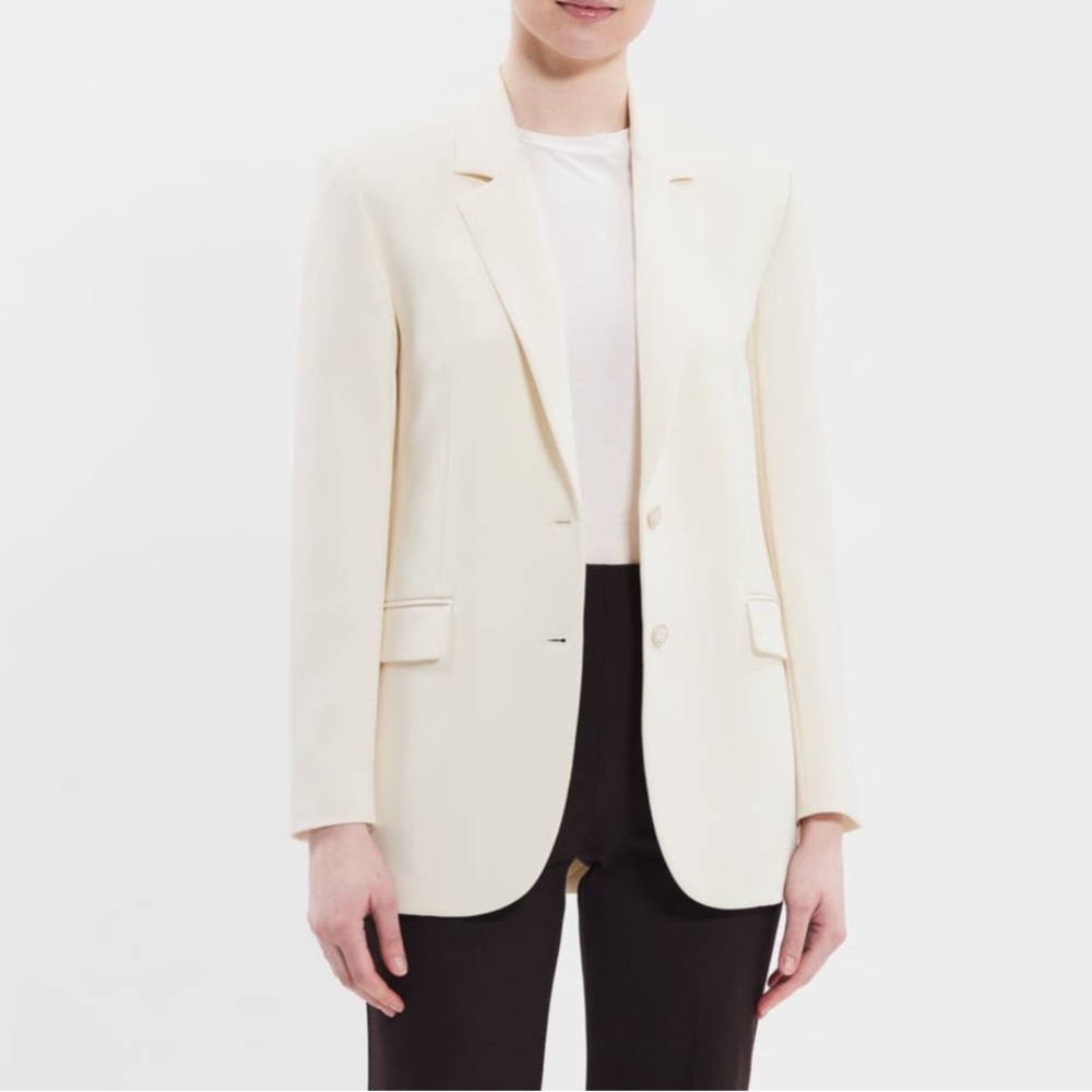 🤍 Theory Tailored Blazer – Rice – Size 6 – NWT 🤍